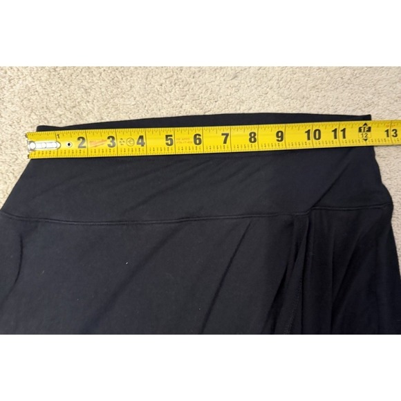 Athleta Release Midi Skirt Black Draped Wrap Athleisure Travel Womens Small - Picture 10 of 10